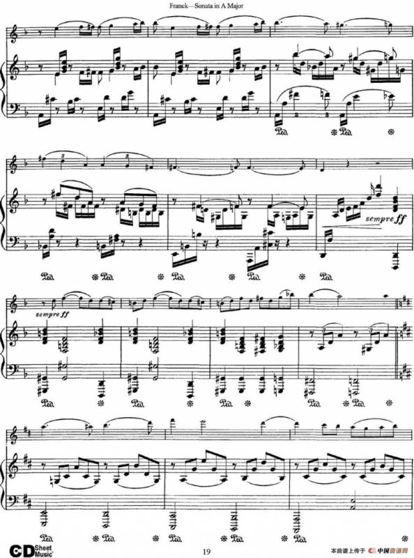 Franck Sonata in A Major（小提琴+钢琴伴奏）