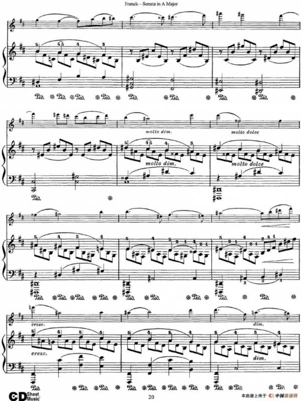 Franck Sonata in A Major（小提琴+钢琴伴奏）