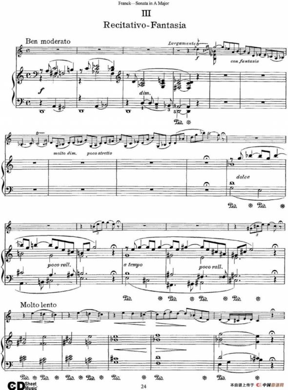 Franck Sonata in A Major（小提琴+钢琴伴奏）