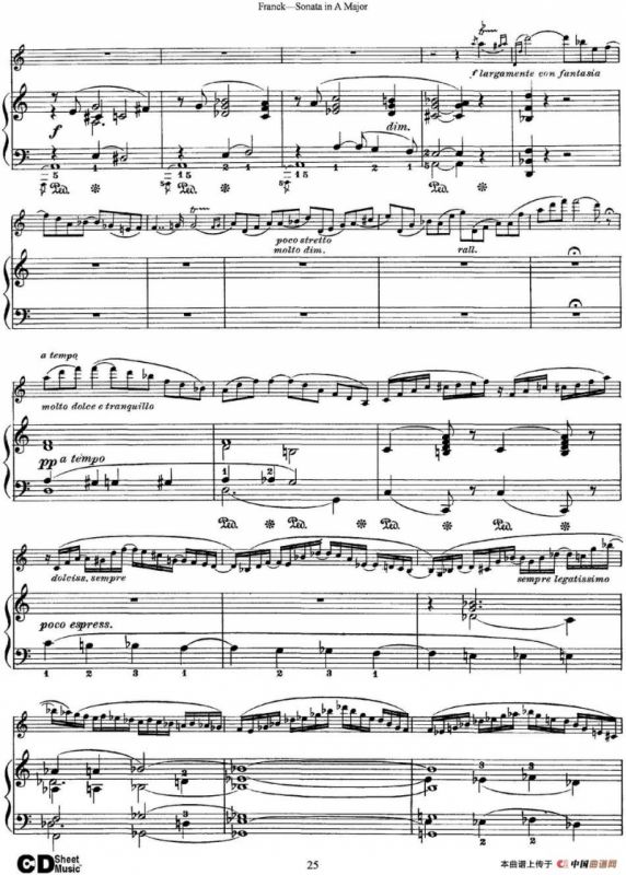 Franck Sonata in A Major（小提琴+钢琴伴奏）