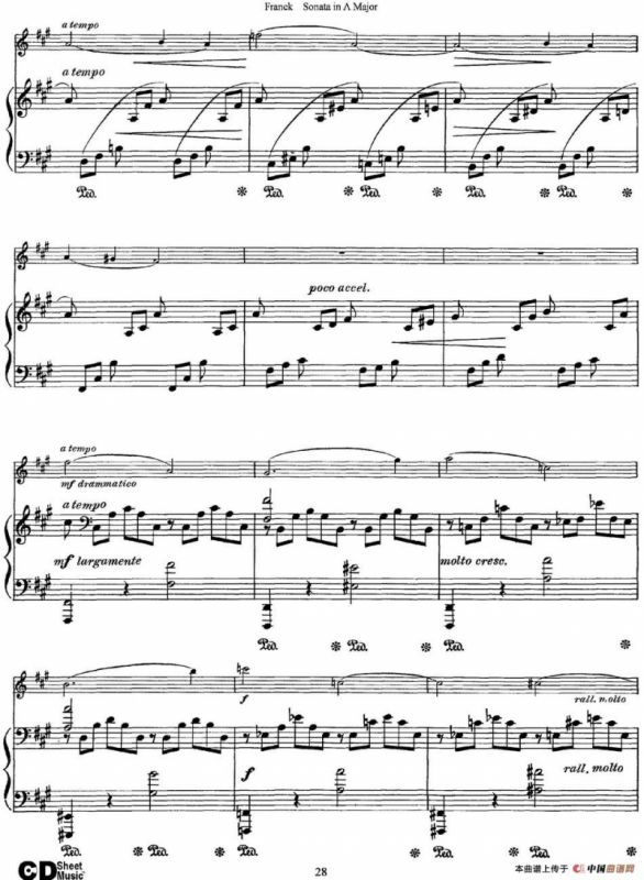 Franck Sonata in A Major（小提琴+钢琴伴奏）