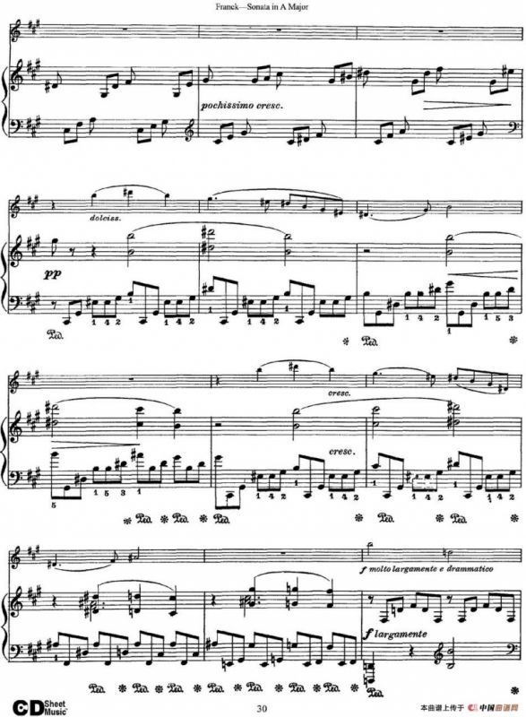 Franck Sonata in A Major（小提琴+钢琴伴奏）