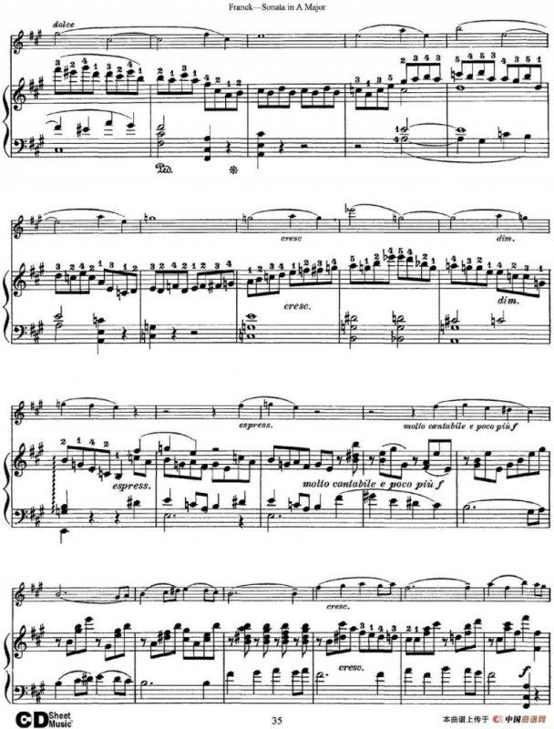 Franck Sonata in A Major（小提琴+钢琴伴奏）