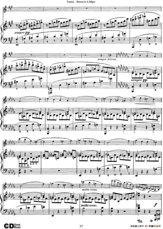 Franck Sonata in A Major（小提琴+钢琴伴奏）