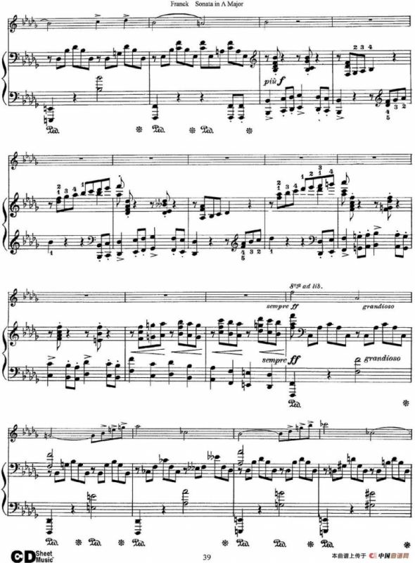 Franck Sonata in A Major（小提琴+钢琴伴奏）