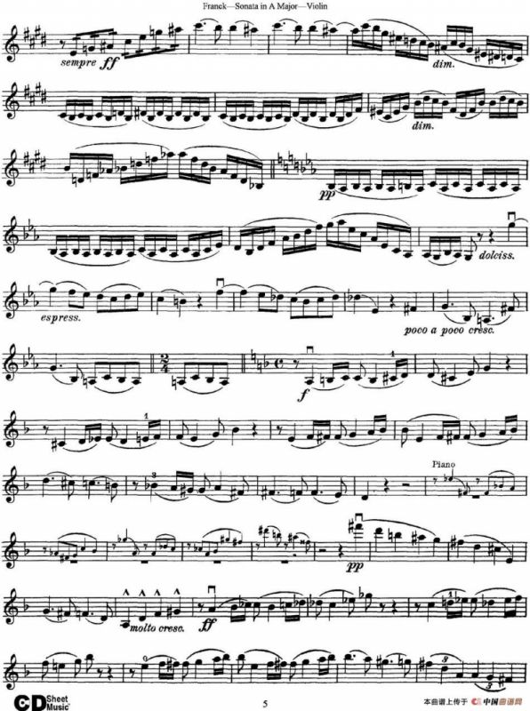 Franck Sonata in A Major