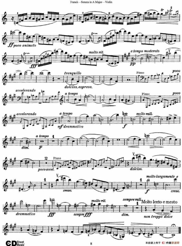 Franck Sonata in A Major