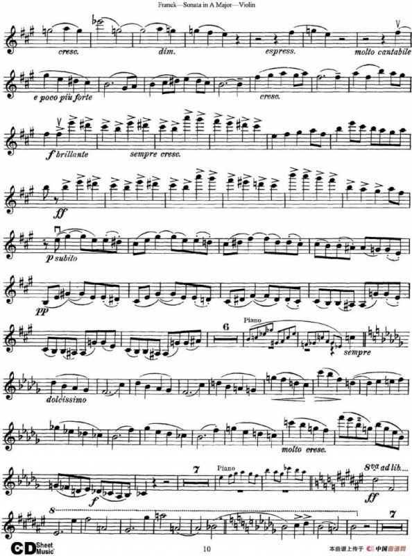 Franck Sonata in A Major