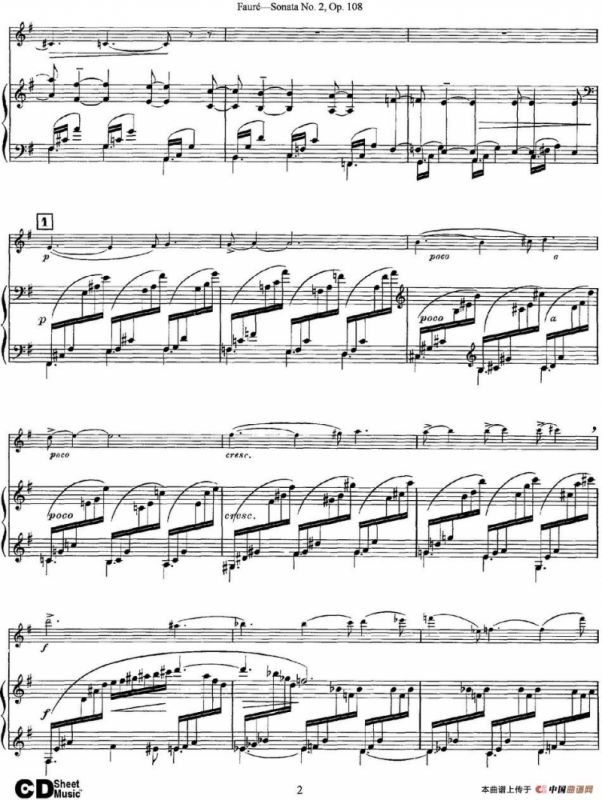 Violin Sonata No.2 Op.108（小提琴+钢琴伴奏）