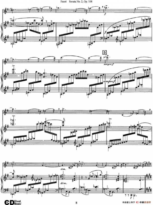 Violin Sonata No.2 Op.108（小提琴+钢琴伴奏）