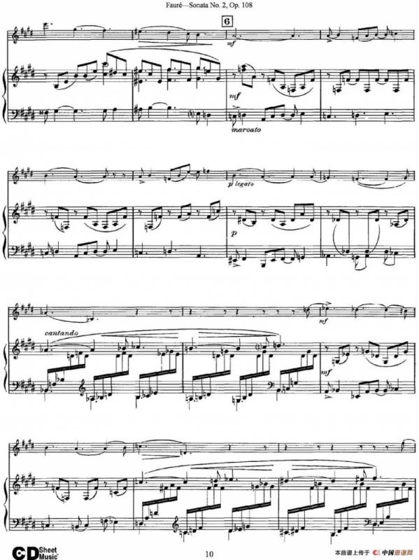 Violin Sonata No.2 Op.108（小提琴+钢琴伴奏）