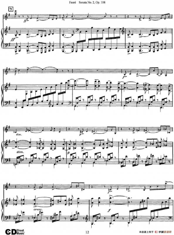 Violin Sonata No.2 Op.108（小提琴+钢琴伴奏）