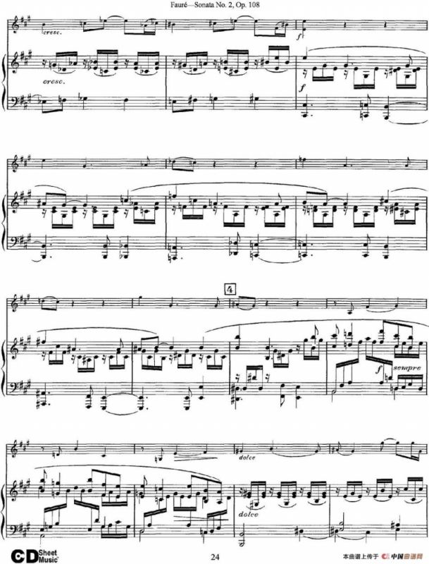 Violin Sonata No.2 Op.108（小提琴+钢琴伴奏）