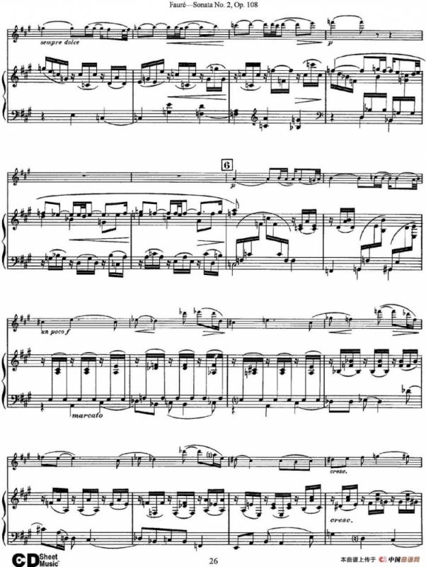 Violin Sonata No.2 Op.108（小提琴+钢琴伴奏）
