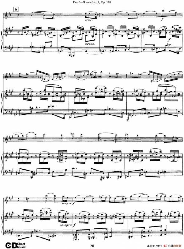 Violin Sonata No.2 Op.108（小提琴+钢琴伴奏）