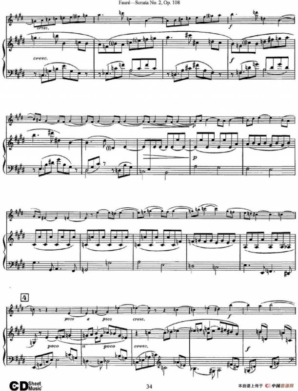 Violin Sonata No.2 Op.108（小提琴+钢琴伴奏）