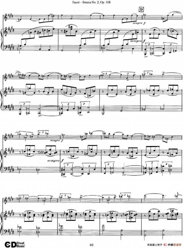 Violin Sonata No.2 Op.108（小提琴+钢琴伴奏）