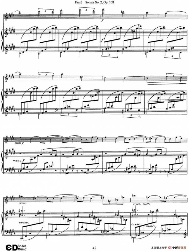 Violin Sonata No.2 Op.108（小提琴+钢琴伴奏）