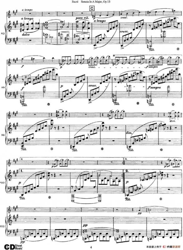 Violin Sonata No.1 Op.13（小提琴+钢琴伴奏）