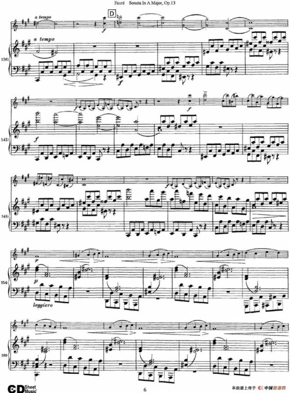 Violin Sonata No.1 Op.13（小提琴+钢琴伴奏）