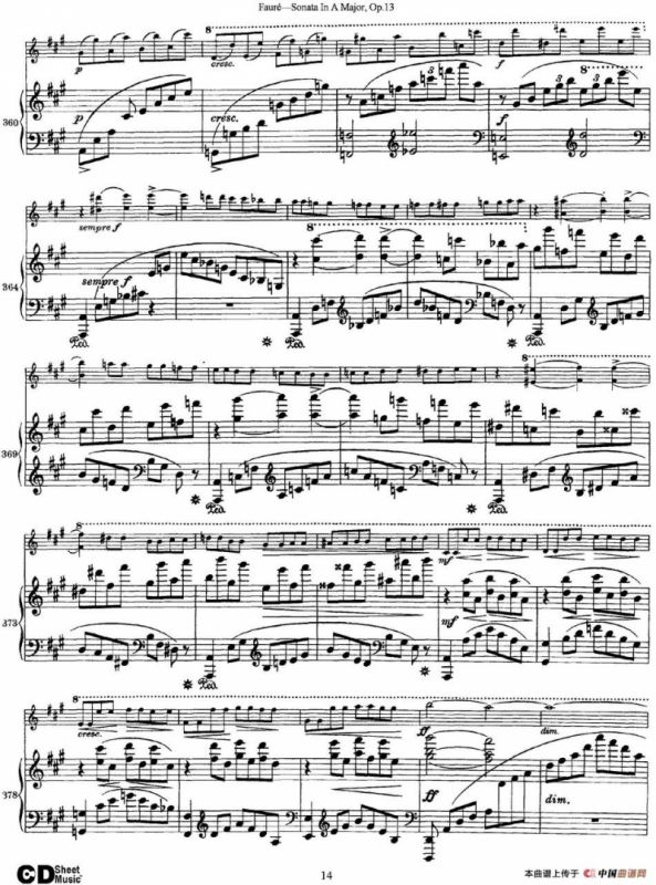 Violin Sonata No.1 Op.13（小提琴+钢琴伴奏）