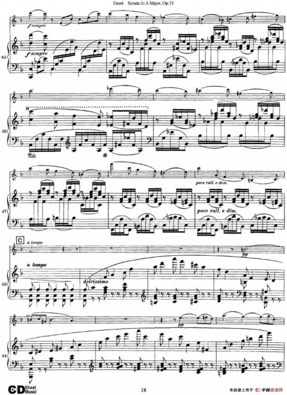 Violin Sonata No.1 Op.13（小提琴+钢琴伴奏）