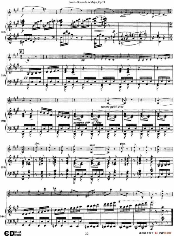 Violin Sonata No.1 Op.13（小提琴+钢琴伴奏）