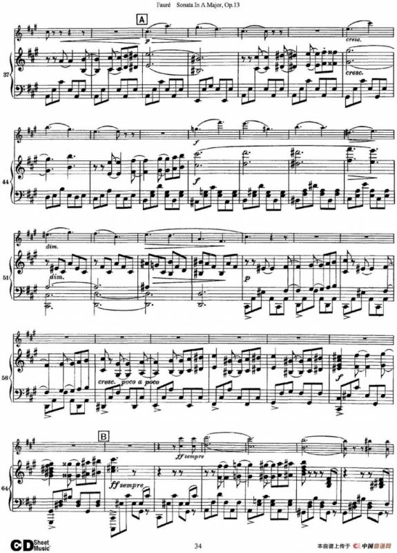 Violin Sonata No.1 Op.13（小提琴+钢琴伴奏）