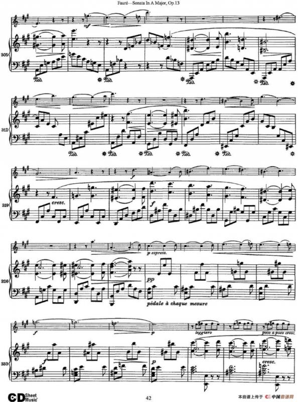 Violin Sonata No.1 Op.13（小提琴+钢琴伴奏）