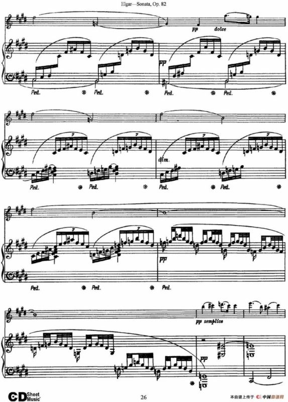 Violin Sonata Op.82（小提琴+钢琴伴奏）