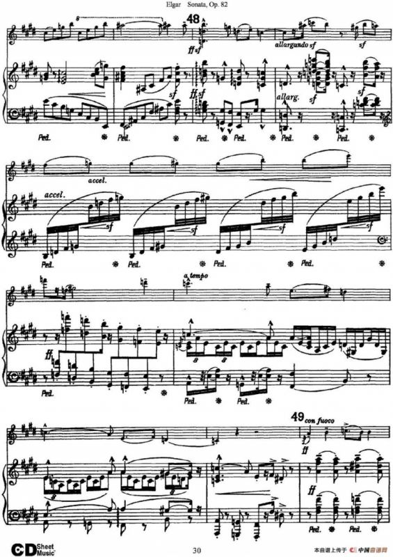 Violin Sonata Op.82（小提琴+钢琴伴奏）