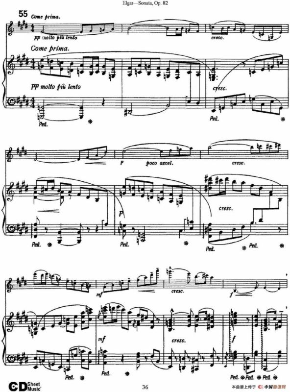 Violin Sonata Op.82（小提琴+钢琴伴奏）