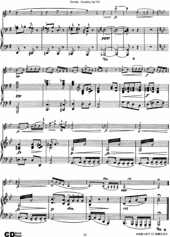 Violin Sonatina Op.100（小提琴+钢琴伴奏）