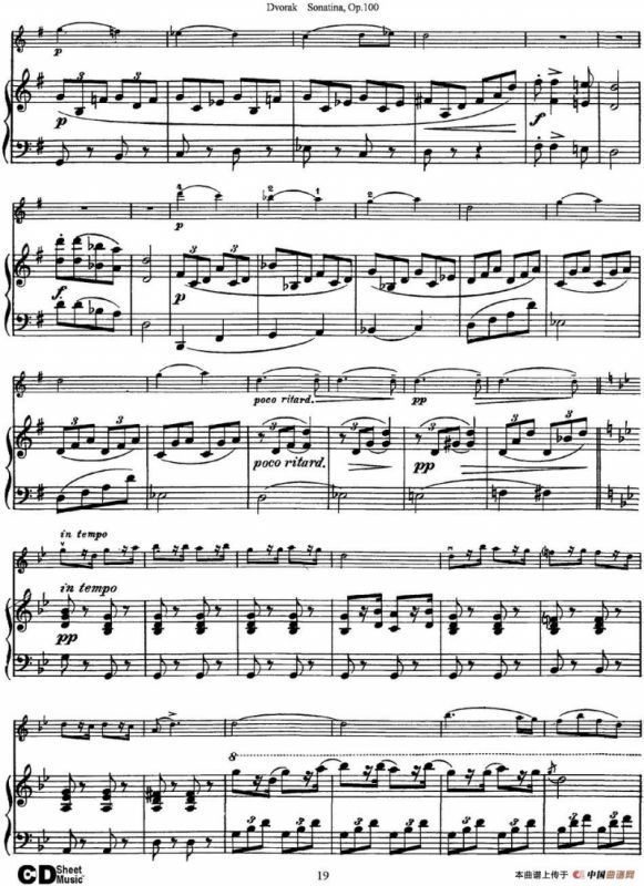 Violin Sonatina Op.100（小提琴+钢琴伴奏）