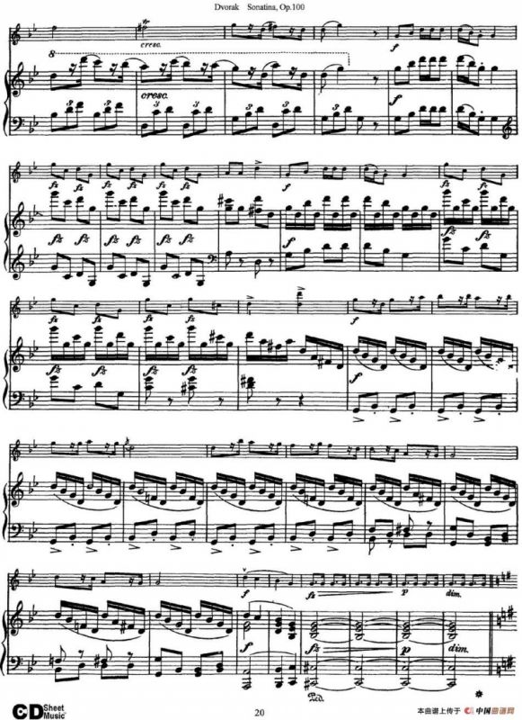 Violin Sonatina Op.100（小提琴+钢琴伴奏）