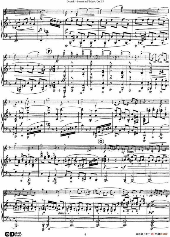 Violin Sonata Op.57（小提琴+钢琴伴奏）