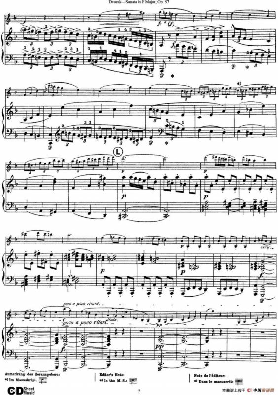 Violin Sonata Op.57（小提琴+钢琴伴奏）
