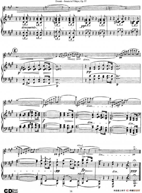 Violin Sonata Op.57（小提琴+钢琴伴奏）