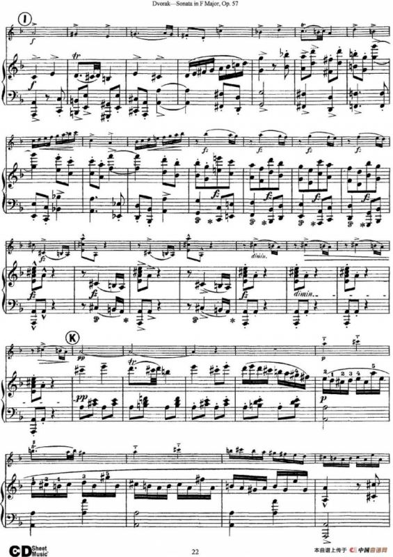 Violin Sonata Op.57（小提琴+钢琴伴奏）