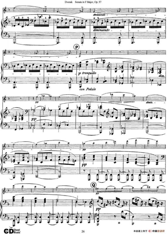 Violin Sonata Op.57（小提琴+钢琴伴奏）