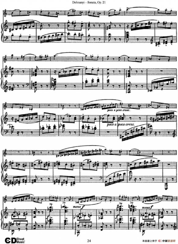 Dohnanyi Sonata Op.21（小提琴+钢琴伴奏）