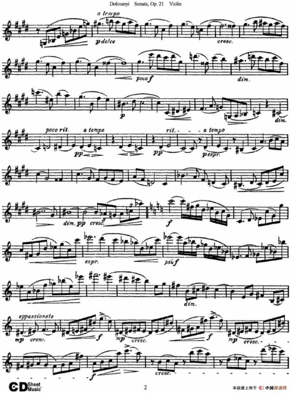 Dohnanyi Sonata Op.21