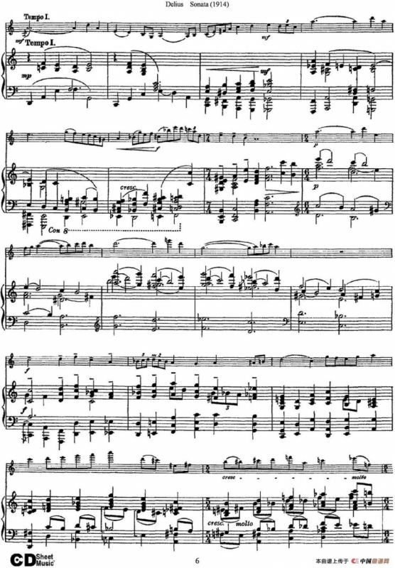 Delius Sonata（小提琴+钢琴伴奏）