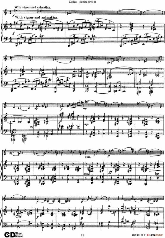 Delius Sonata（小提琴+钢琴伴奏）