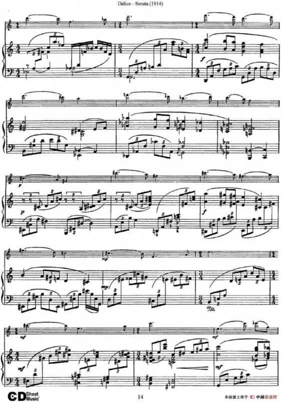 Delius Sonata（小提琴+钢琴伴奏）