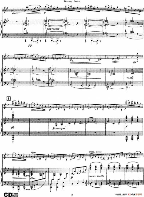 Debussy Sonata（小提琴+钢琴伴奏）