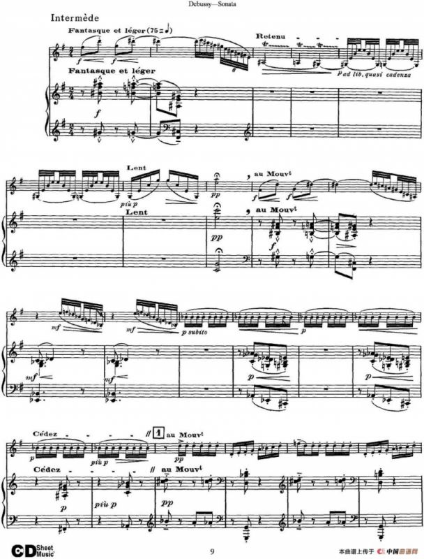 Debussy Sonata（小提琴+钢琴伴奏）