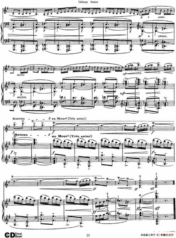 Debussy Sonata（小提琴+钢琴伴奏）