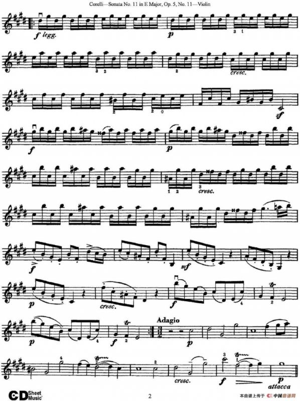 Sonata No.11 in E Major Op.5 No.11