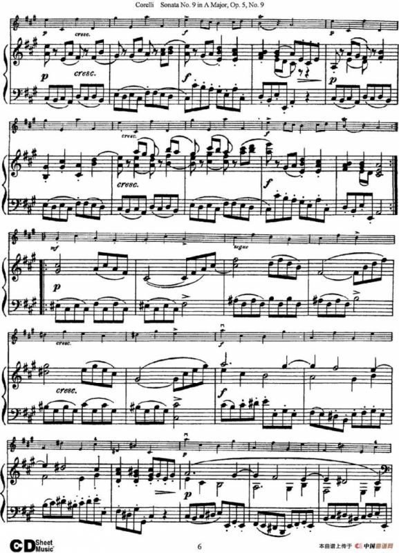 Sonata No.9 in A Major Op.5 No.9（小提琴+钢琴伴奏）